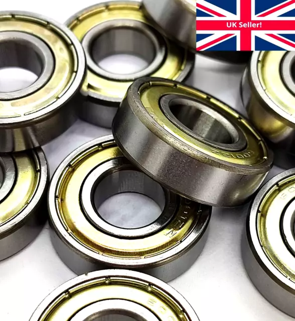 4pcs 6001zz Bearings 12x28x8mm Metal Shielded Deep Groove Steel Ball Bearing UK