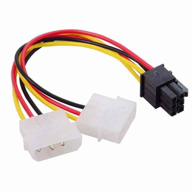 Adattatore Scheda Grafica Adattatore Alimentazione PCIe Da 8 Pin A 2x Molex 4 Pin - Cavo 15 Cm Per Schede Video Adattatore PCIe - Foto 11