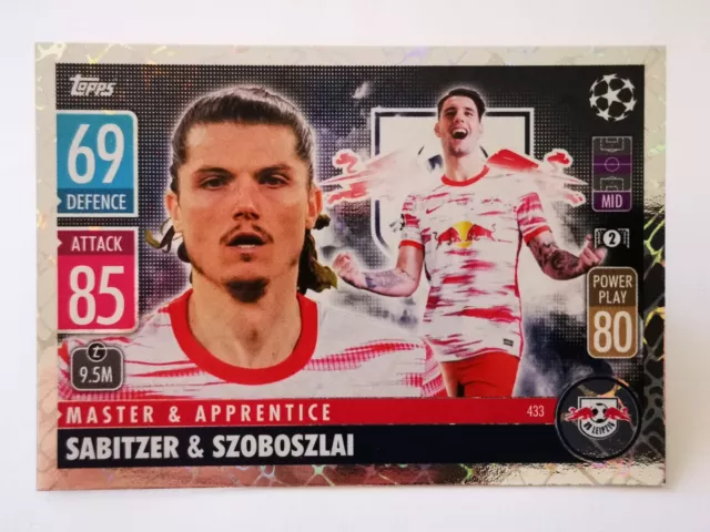 Topps C47 match attax 2021-22 Master & Apprentice #433 Sabitzer & Szoboszlai