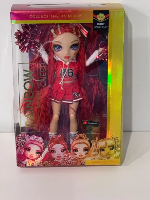 Rainbow High Cheer Ruby Anderson – Red Fashion Doll with Pom Poms,  Cheerleader Doll, Toys for Kids 6-12 Years Old