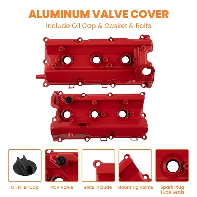ALUMINUM ENGINE VALVE Cover Kit For NISSAN 350Z 3.5L 3498CC V6 DOHC