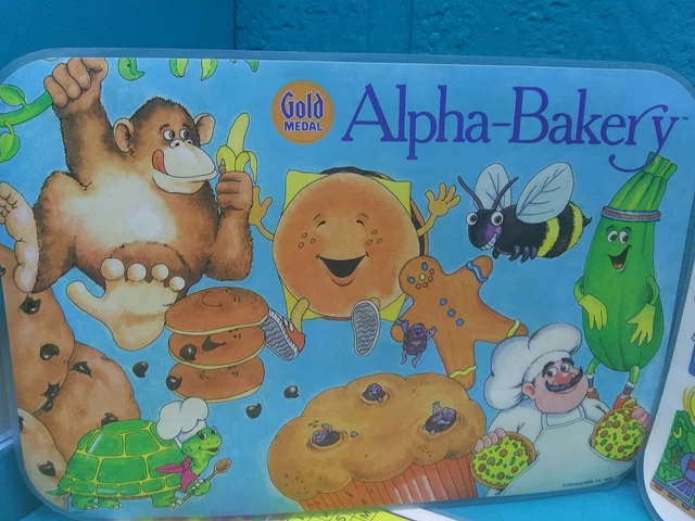 Vtg Gold Medal Alpha-Bakery (4) 2-Sided Laminated Placemats General Mills 1988. 2