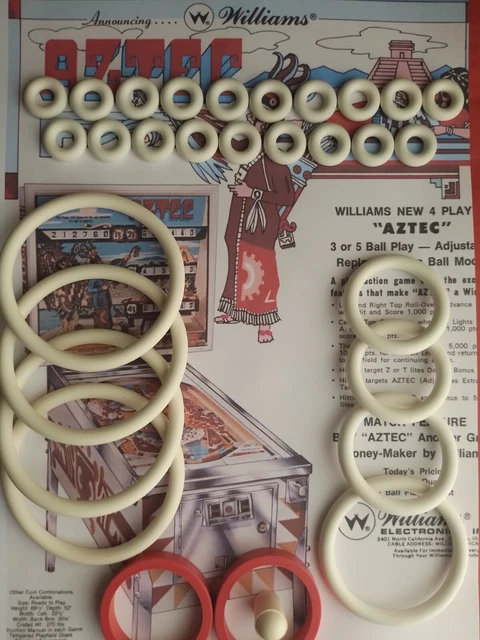 Kit Complet De Caoutchoucs (Elastiques) Pour Flipper Williams JACK-BOT (1995)
