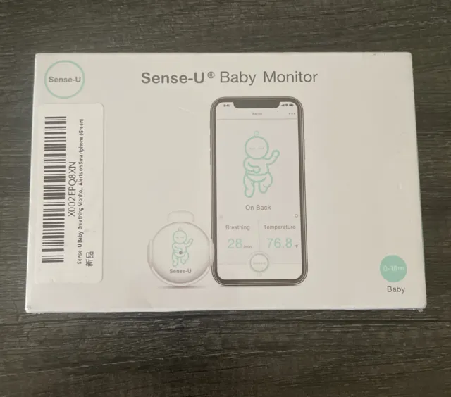 Monitor inteligente para bebé Sense-U con movimiento corporal, temperatura de la piel abdominal, sueño