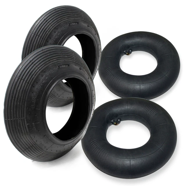 2 Chambres à Air 18x6.50-8 Pour Tondeuse Autoportée - Valve Droite TR13