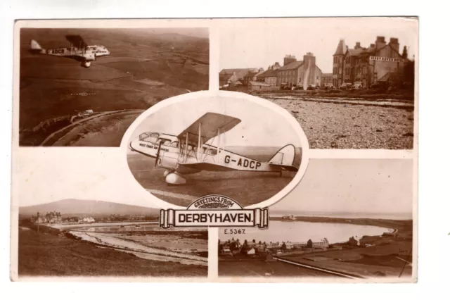 Isle Of Man - Derbyhaven, Scarce Multi View Real Photo, Aeroplanes   (Ref. 642)