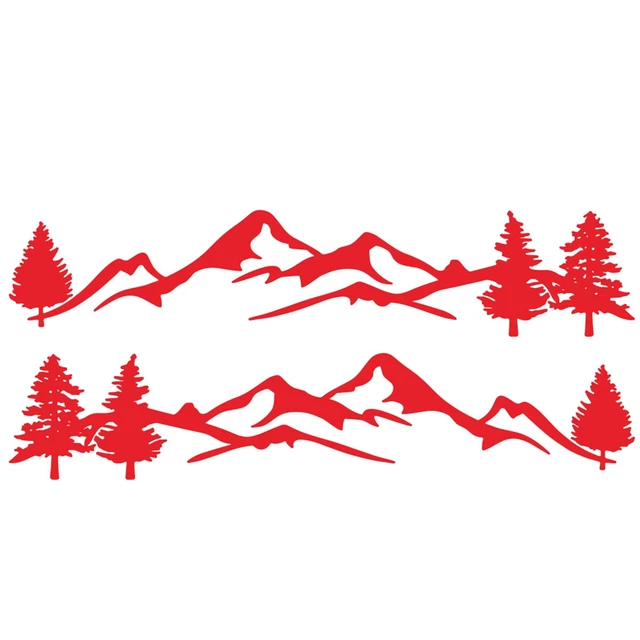 2Pcs Car Body Stickers Mountain Tree Forest Graphic Decoration Decals Waterproof 2Pcs Car Body Stickers Mountain Tree Forest Graphic Decoration Decals Waterproof
