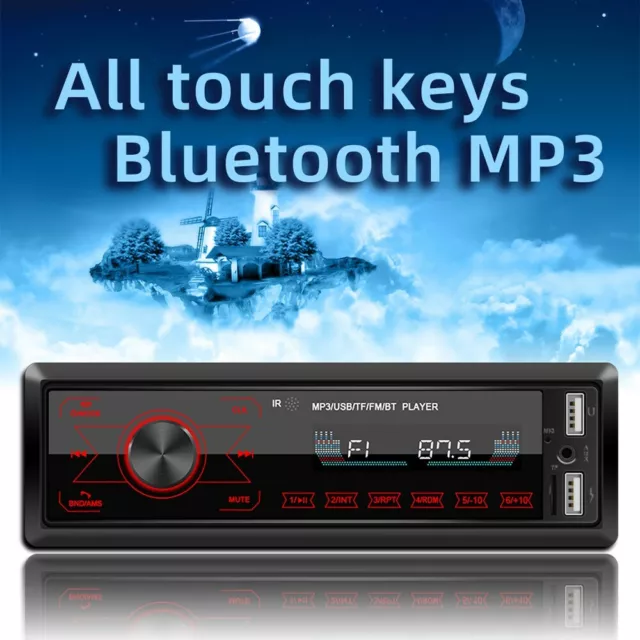 1 Single Din HD Touch Screen Car Stereo In Dash MP3 Player Bluetooth FM Radio GB