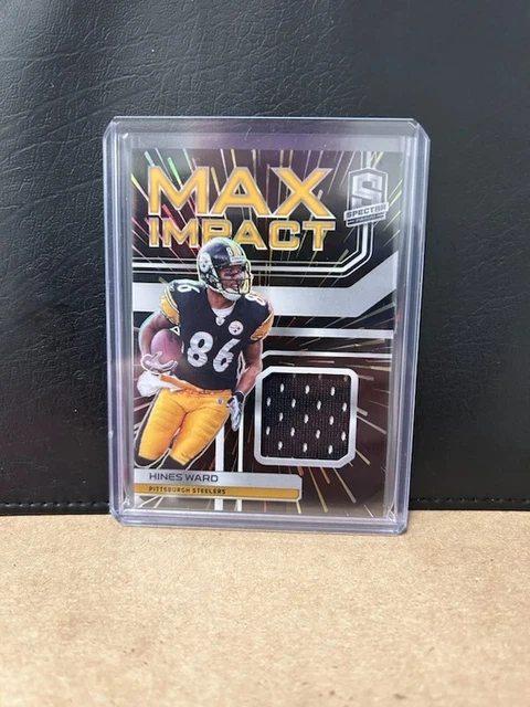 2022 Panini Spectra HINES WARD Max Impact Hyper Prizm PLAYER WORN Steelers #/75