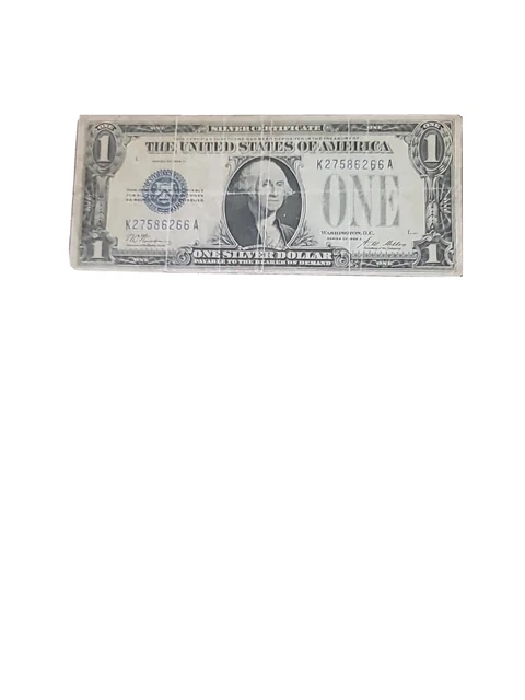 Vintage One Dollar 1928-A $1 Silver Certificate Bill Funnyback Blue Washington