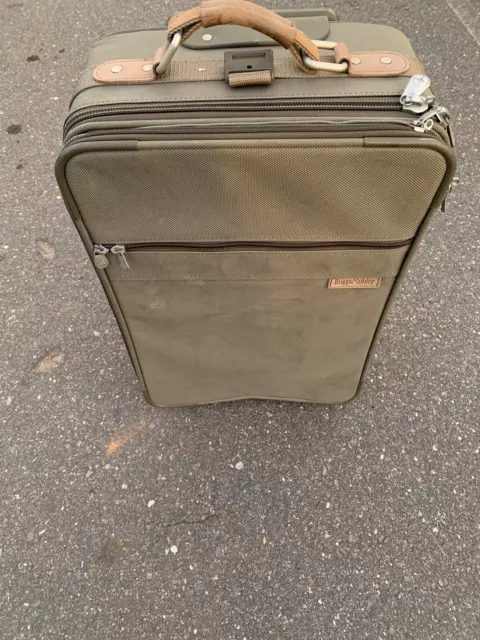 Briggs and Riley carry-on 2 wheel suitcase Olive 22”
