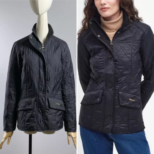 BARBOUR Cavalary Polarquilt Jacket Womens US 6 UK 10 Quilted Coat Fleece Lined