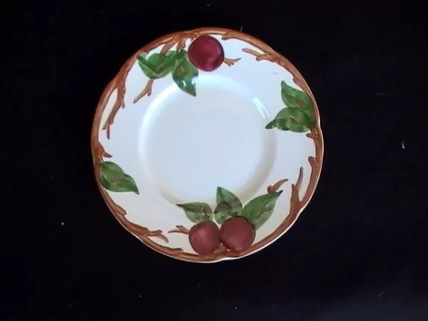 Franciscan Apple Bread/Butter Plate Cream Red Apples/Green Leaves/Brown Branch R