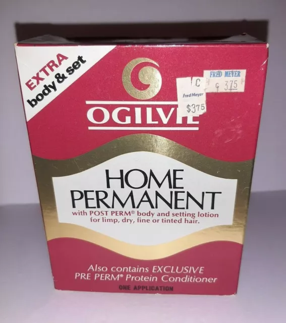 Vintage Ogilvie Home Permanent Kit Movie/TV Prop 1980's Empty Boxes x3