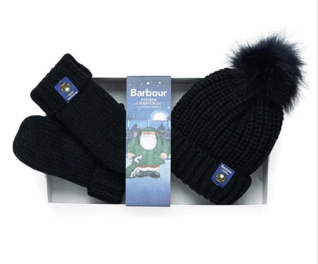 Barbour hat and gloves set shop
