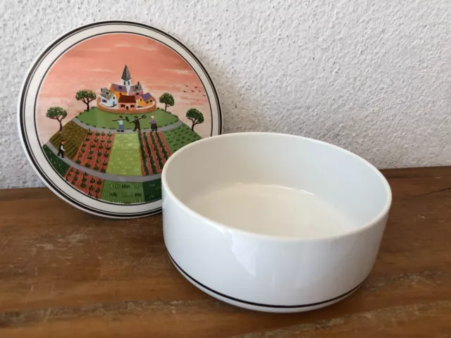 Belle BOITE Vintage décor naïf par VILLEROY & BOCH Porcelaine TBE