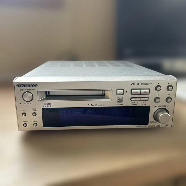 ONKYO MD-105FX MINIDISC Deck MD Recorder Player Silver Playback