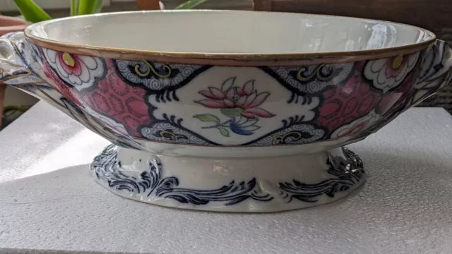 Rare Davenport  Imari Pedestal Serving/Fruit Bowl