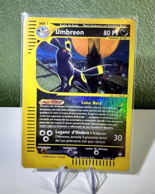 Pokemon Umbreon Reverse Holo 41/147 Aquapolis Ita