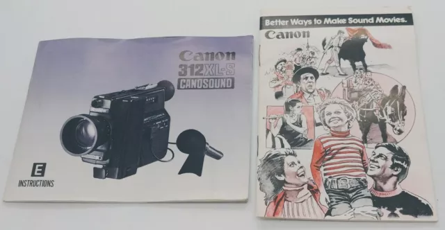 Original instruction manual for canon 312XL-S ( 514XL-S ) Canonsound camera