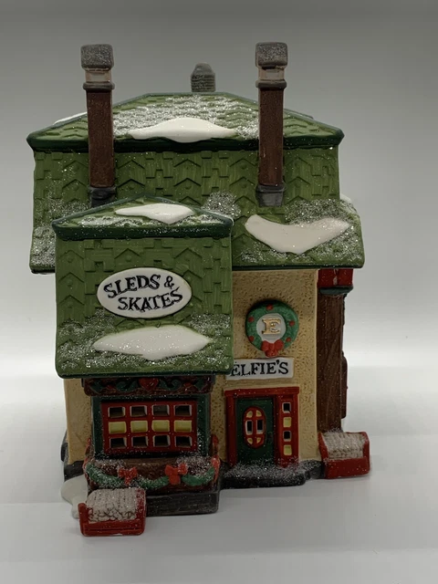 Dept 56 - North Pole Series - Elfie’s Sleds and Skates #56251 92 Retired Village