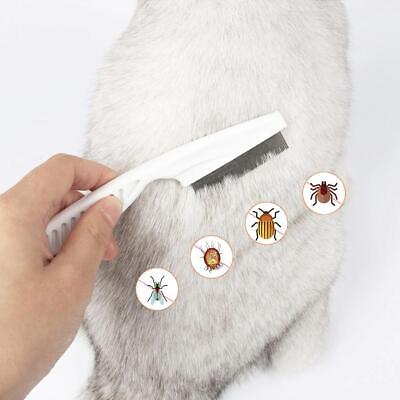 Pet Dog Cat Flea Tick Lice Remover Hair Cleaner Comb Stainless Steel Pink New 3