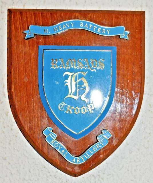 H Heavy Battery (Ramsay's Troop) Royal Artillery regimental wall plaque shield *