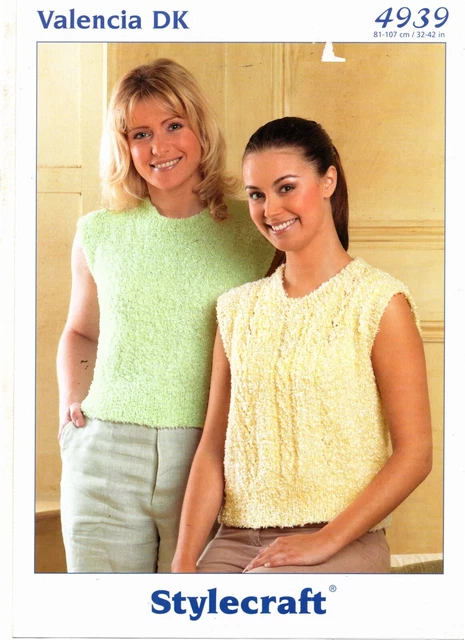 STYLECRAFT KNITTING PATTERN 4939 ladies tops jumper 32-42 inches £0.99 ...