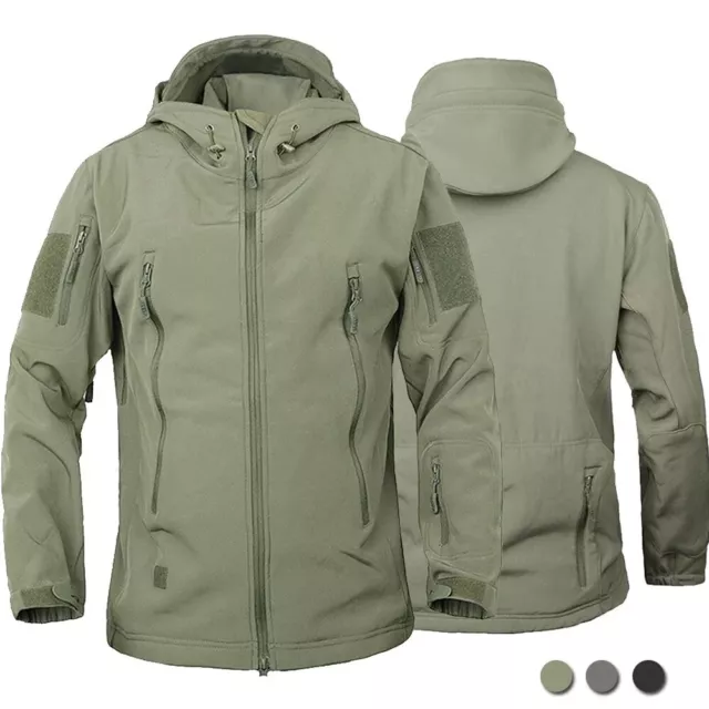 Outdoor Jackets Men Shark Skin Windbreaker Army Combat Jacket Mens Coats