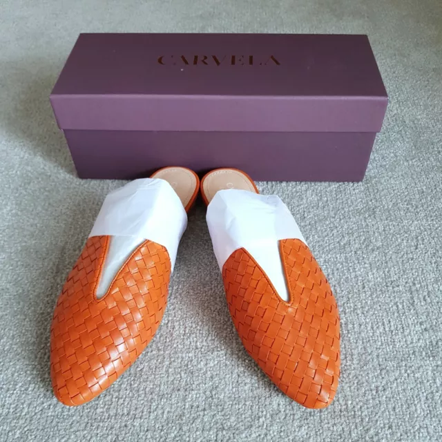 CARVELA COMFORT KURT Geiger Orange Catlyn Woven Mule Sandals UK6