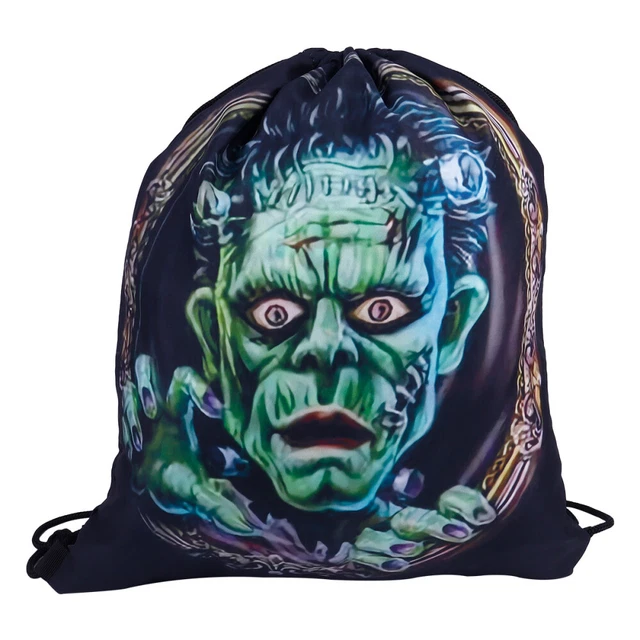 Yoga Sackpack Halloween Drawstring Shopping Bag Hiking Backpack Pocket