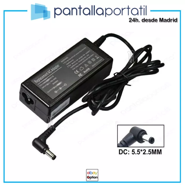 Adaptador de corriente 19V compatible con MONITOR TFT/LCD A01F CARGADOR punta...