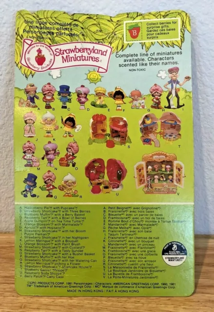 RARE ORIGINAL 1981 Huckleberry Pie Strawberry Shortcake Miniatures Doll ...