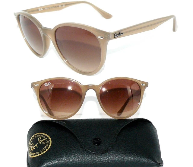 Ray Ban Occhiali Da Sole Marrone Beige Rb 2180 6166/13 Donna Occhiali Uomo Astuccio
