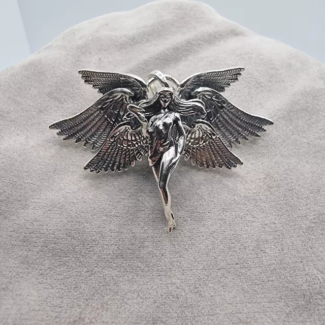 Six-Wing Angel Pendant in 925 Sterling Silver Symbol of Grace and Protection UK