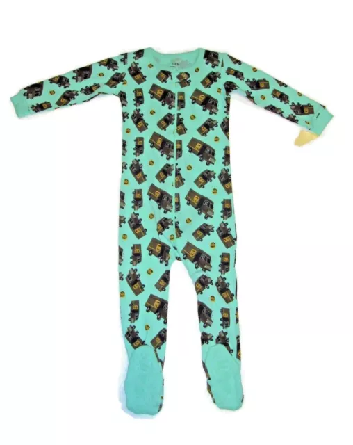 NEW Leveret Boy Girl 2T UPS Truck United Parcel Service Footie Pajamas Green