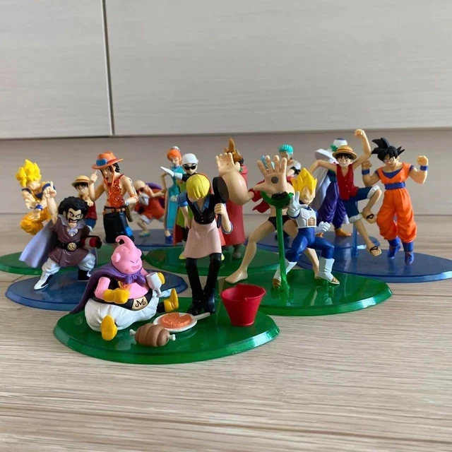JUMP 40th Anniversary Collaboration One Piece & Dragon Ball Figure set of 8 USED