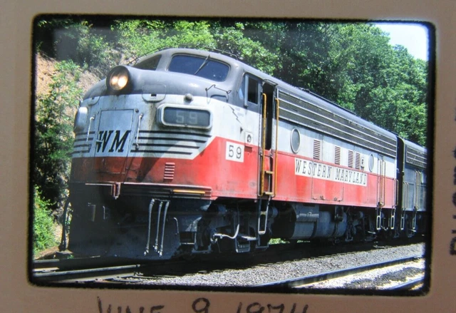 Original '74 Kodachrome Slides WM Western Maryland 59 F7A Williamsport     39A48
