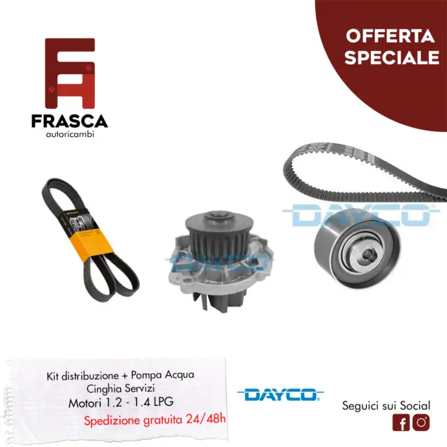 Kit Distribuzione Pompa Acqua Cinghia Servizi Fiat Panda 169 1.2 4x4 60 CV