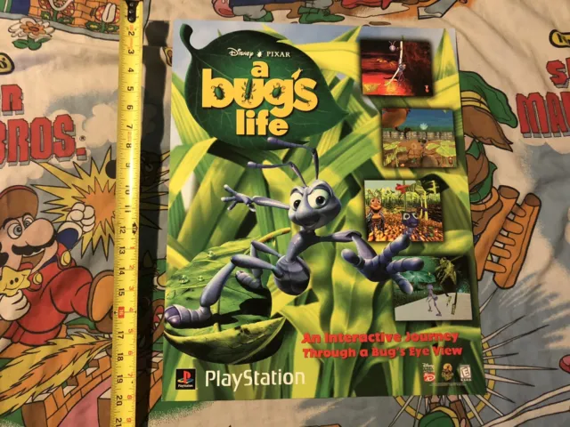 PlayStation 1 PS1 Large Store Promo Poster A Bug’s Life Logo 20x16 Display Sign
