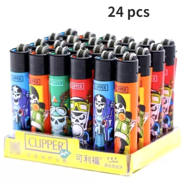 Clipper Mixed Design Lighters - Pack of 24