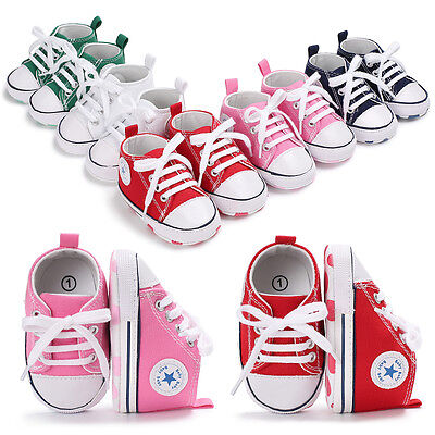 Neonato Boy Girl Carrozzina Scarpe Bambino Sneaker Scarpe da ginnastica bambino Prewalker 0-18M