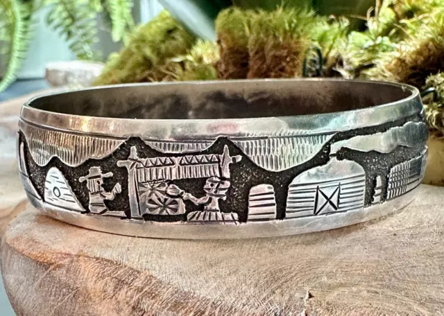RARE NAVAJO TOM & Sylvia Kee Sterling Traditional