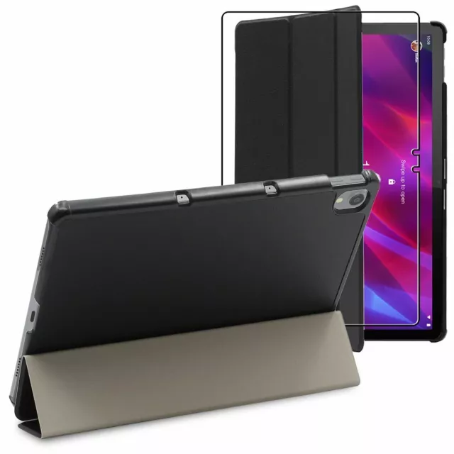 Cover + Vetro Temperato Lenovo Tab P11, P11 Plus Custodia Slim SmartCover Nero