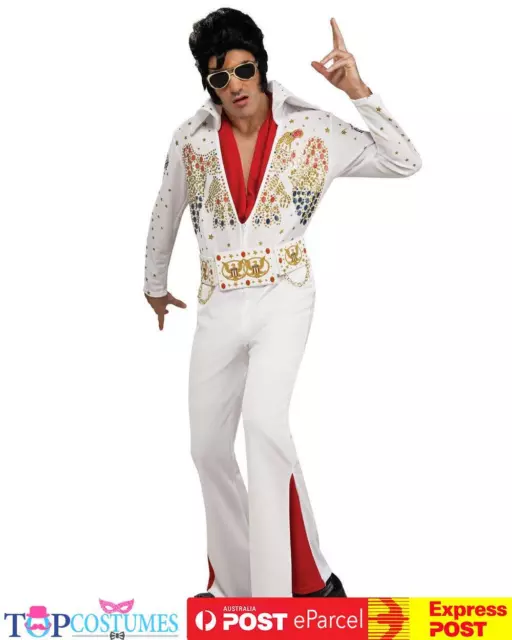 Elvis Presley Rock and Roll Licensed 50s Rock Star DELUXE Adult Costume