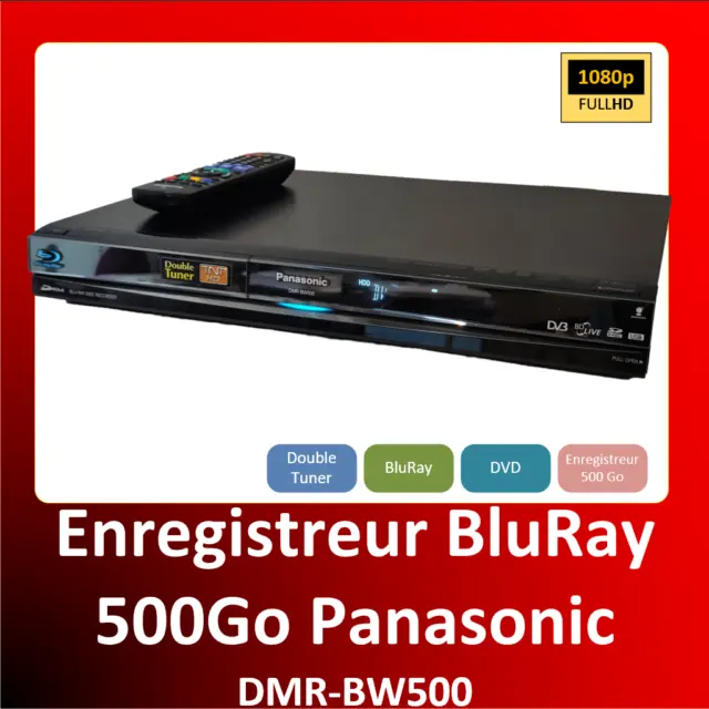 LG RHT599H Lecteur DVD Enregistreur avec Disque Dur intégré 500 Go + Tuner  TNT intégré Full HD 1080p HDMI USB