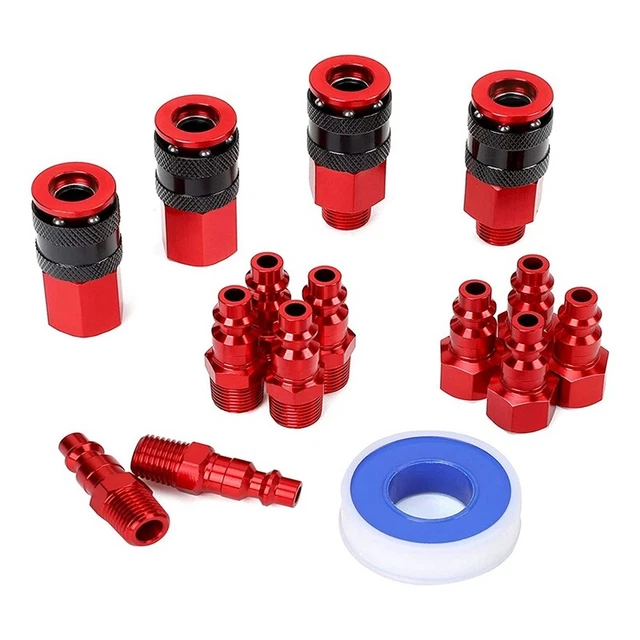 Kit accoppiatore aria e spina 15 pz 1/4 pollici NPT, collegamento raccordi aria, industriale A K5S9