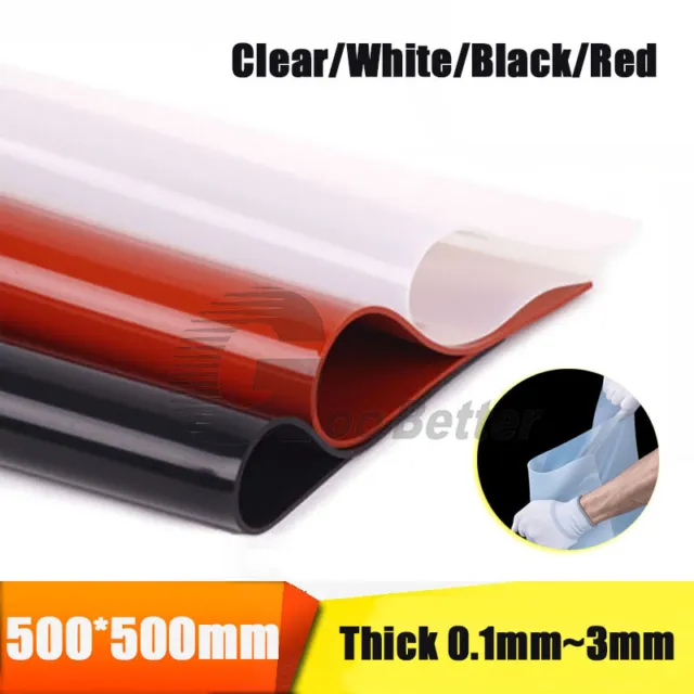 Silicone rubber sheet Thickness 0.1 0.2 0.3 0.5mm thin board High  Temperature Chemical Resistance Black