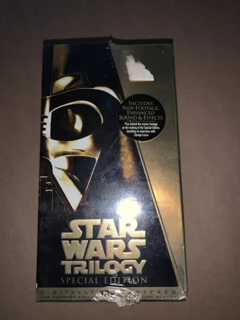 Star Wars Trilogy NEW SEALED Special Edition Gold Box Set VHS Video 1997