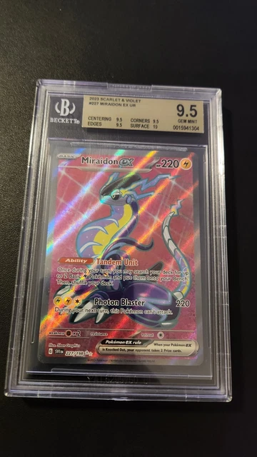 2023 Pokemon Scarlet & Violet Miraidon EX 227/198 BGS BECKETT 9.5 GEM MINT